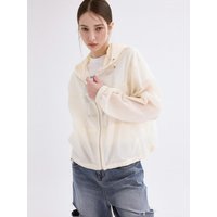 Lightweight Relaxed Fit Windbreaker Jacket [Cream]