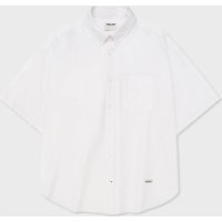 Oxford Cotton Oversized Button-Down Shirt [Beige]
