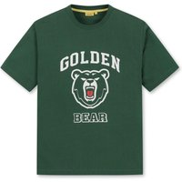 Curved Logo V Bear Graphic Loose Fit shirt [GREEN] GTAWGRX