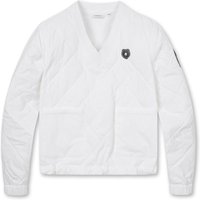 Quilted V-neck Semi-oversized shirt [Ivory] GTAWIVX