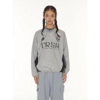 Two-Fabric Oversized Soccer Shirt [Grey]