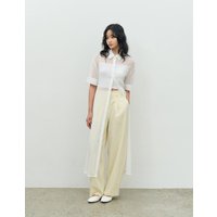 Two-Tucked Tencel Blend Trousers [Light Yellow] MBESPALY