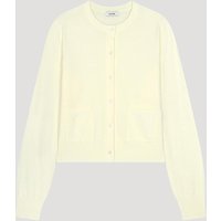 Patch Pocket Round Neck Regular Fit Cardigan [Ivory] ASKCDP