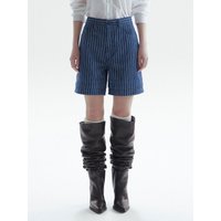OVERLAYED STRIPE SHORTS [BLUE]