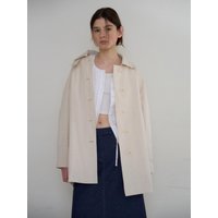 CLASSIC MAC HALF TRENCH COAT [CREAM]