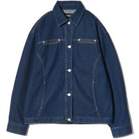 DIVIDE MINIMAL DENIM TRUCKER JACKET [INDIGO]