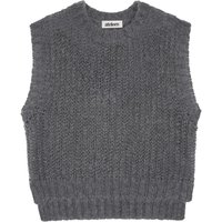 Mohair Side Slit Knit Vest [Charcoal]