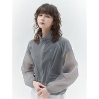 KIRSH Plain Ultralight Crop Windbreaker [Grey]
