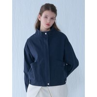 COTTON BOMBER JUMPER JACKET [NAVY]