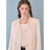 Cuv Tweed Blazer [Ivory]