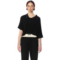 ASYMMETRIC POLO SHIRT [BLACK]