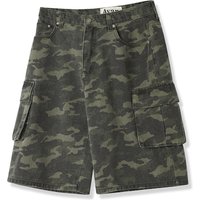 Wide Cargo Denim Shorts [Camouflage]
