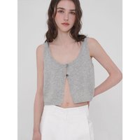 Knit Bustier Vest [IvoryGreyRedNavy]