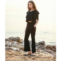 Flared Trousers [Black]