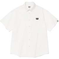Patch Oxford Short-Sleeve Shirt [White]