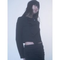 DRAPING JERSEY BLAZER [BLACK]