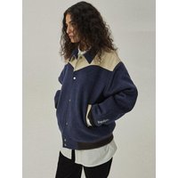 Varsity Western Wool Padded Stadium Jacket [Navy]