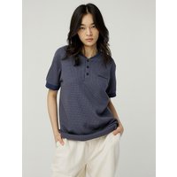 STANSY Waffle Henley Neck Standard Fit Short Sleeve shirt Dark Gray STANSY Waffle Henley Neck Standard Fit Short Sleeve shirt Dark Gray