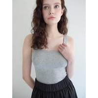 PURE BY FAYRI Modal Vintage Strap Rib Tank Top [Heather Grey]