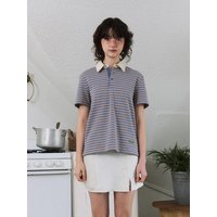 Stripe Polo Shirt [Light Blue]