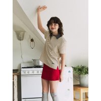 Stripe Polo Shirt [WHITE]