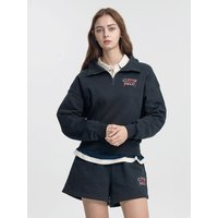 Ribbon Clever Half Sweatpants [Black]