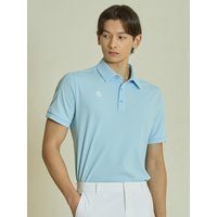 Shoulder Cut Polo shirt Men’s [Sky Blue]