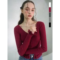 Aube Prill V-neck Cardigan COL Aube Prill V-neck Cardigan COL