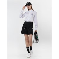 NEOPRENE CARGO POCKET SHORTS [BLACK]