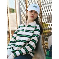 Jane Stripe Rugby shirt Golf [GREEN]