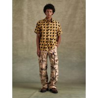 UNISEX COWBOY PRINTED CARGO JEANS apau [BEIGE]