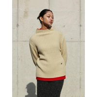 Ribbed Turtleneck Knit Sweater [Buttery Yellow]