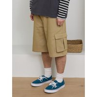 Denim Bermuda Cargo Shorts [Beige]