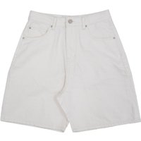 PIKA Mid-Thigh Denim Shorts [WHITE]
