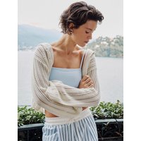 Crochet Knit Button-up Hoodie Cardigan Crochet Knit Button-up Hoodie Cardigan