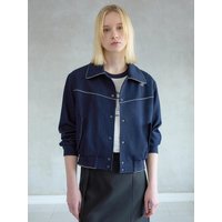 Denim-like Varsity Jumper Casual Jacket LGWJP Denim-like Varsity Jumper Casual Jacket LGWJP
