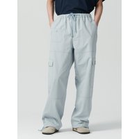 Luxe Fabric Military Detail Cargo Trousers [Sky Blue]