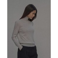 Merino Wool Turtleneck Sweater [Gray]