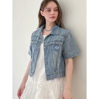 Crop Denim Half Jacket [Blue]