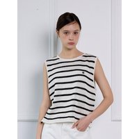 BACK BOTTON STRIPE KNIT VEST TANKS & CAMIS BACK BOTTON STRIPE KNIT VEST TANKS & CAMIS