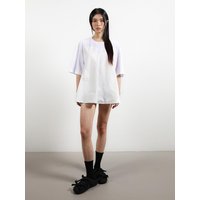 Heart Line Flare Shirt [White]