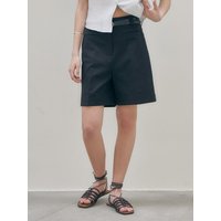 Viscose Bermuda Half Pants Shorts [Black]