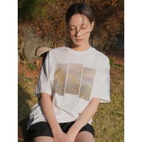 Letter Art Work Printing shirt [WHITE]