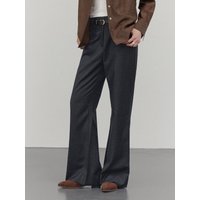 Multi Pinstripe Boot-cut Trousers CTB [Charcoal]