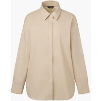 Colorful Poplin Shirt Blouse [Beige]