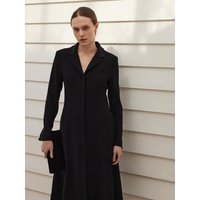 Classic Button Jacket Dress Black Classic Button Jacket Dress Black