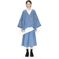 GDeL NON FADE LARGE POCKET WIDE DENIM JACKET [SKY BLUE]