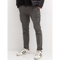 Tapered Stretch-Cotton Cargo Trousers Dark Gray Tapered Stretch-Cotton Cargo Trousers Dark Gray