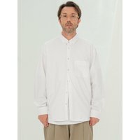 Loose-Fit Cotton Oxford Shirt White Loose-Fit Cotton Oxford Shirt White