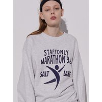 Finish Line-Print Sweatshirt Melange White Finish Line-Print Sweatshirt Melange White